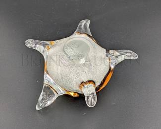 BLOWN ART GLASS TURTLE 6"