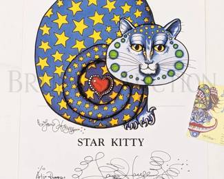 JAMIE HAYES ORIGINAL, SIGNED/NUMBERED "STAR KITTY" 1...
