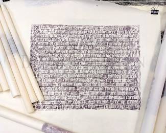 (16) ENGLISH? BRASS RUBBINGS VARIOUS SIZES APPEAR TO BE CH...