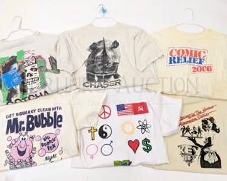 (6) VINTAGE SHIRTS RADIO STATION "KEY 100.3 FM" 1986 MAUI TROPO...