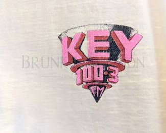 (6) VINTAGE SHIRTS RADIO STATION "KEY 100.3 FM" 1986 MAUI TROPO...