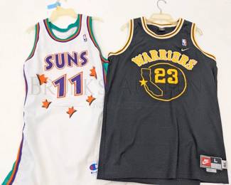 (2) BASKETBALL JERSEYS (1) PHOENIX SUNS, PERSON #11, SIZE...