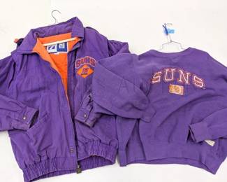(2 PC) PHOENIX SUNS WINTER WEAR (1) PHOENIX SUNS COAT, OFFICIAL...
