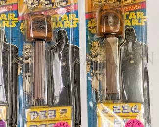 (8 PCS) VINTAGE "STAR WARS" TOYS
IN ORIGINAL PACKAGING
(5) PEZ CANDY DISPENSERS
(4) TOYS
