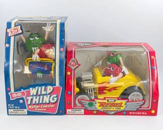 (2) VINTAGE M&M'S DISPENSER, NIP IN ORIGINAL PACKAGING (1) ROLL...