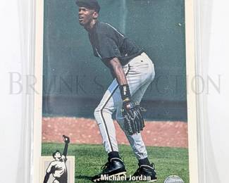 (1) 1994 MICHAEL JORDAN BASEBALL CARD (1) 2001 WORLD SERIES CURT...