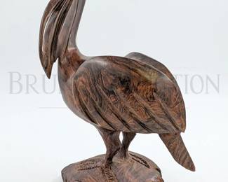 IRONWOOD PELICAN, HAND CARVED 11" T