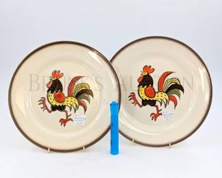 (3 PCS) COUNTRY POTTERY DINNERWARE (2) POPPY TRAIL RO...