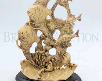 (5) DECORATIVE FISH (4) CERAMIC TEALIGHT HOLDERS, 5" (1) FISH ST...