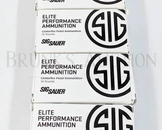 (200 ROUNDS) SIG SAUER 9MM AMMO, HOLLOW POINT (4 BOXES)