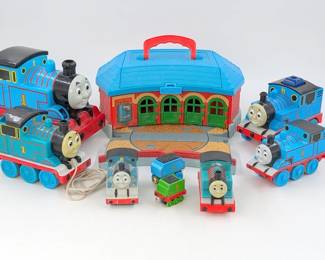 (8) VINTAGE "THOMAS THE TRAIN" TOYS TOMY / MATTEL / HIT TOY C...