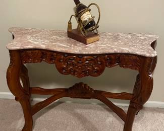 Marble top sofa table