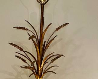 Vintage sheaf of wheat lamp and candle holders