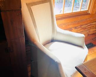 Pair of fabulous rolling arm chairs 