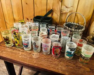 Collection of vintage Kentucky Derby glasses