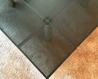 Mid Century Modern Knoll Andre Square Table with Smoked Glass and Polished Steele

Designed by Tobia Scarpa 

Measures 54” w x 54” d x 27.5” h 

Circa 1969
