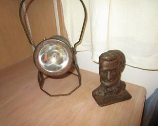 Vintage lantern and old Abe