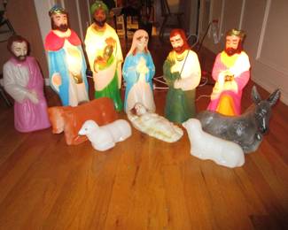 Vintage Christmas blow molds