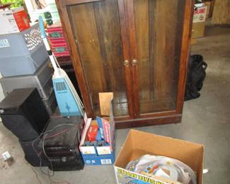 Antique curio in the garage