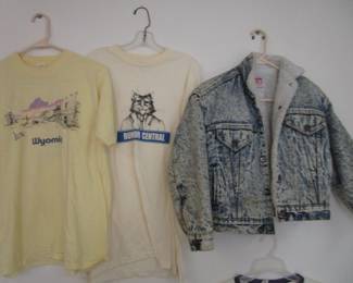 Vintage t's and 80's acid wash Levi's jacket