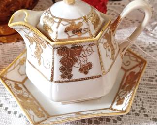 Nippon Moriage beaded two piece set