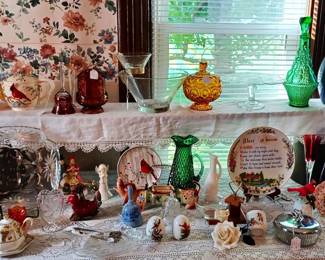 The china and glassware table