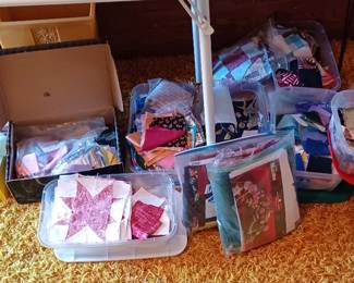 Quilt squares (4 sections sewn together)