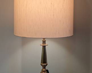 Close-up of the Stiffel table lamp, w/original shade and diffuser. 