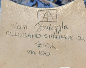 Marking on the Von Briggle "Three Graces" vase. 