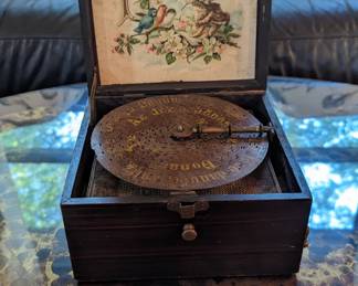 A Polyphon is a disc-playing music box. The machine was invented in 1870; it was first manufactured by the Polyphon Musikwerke, in Leipzig, Germany.