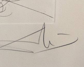 There it is, Salvador Dali's signature on the Hitecera Butterfly Rose.