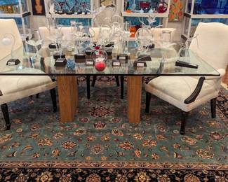 Enlarge the pic to see the Frabel glass collection on this table, this isn't nearly all of it!