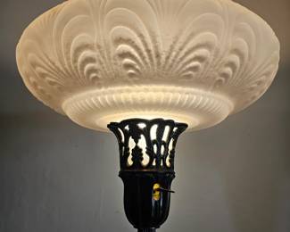 Art nouveau bronze floor lamp