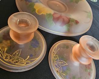 Tiffin glass compote