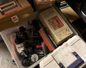 Lots of fishing equipment.