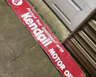 Vintage metal signs.