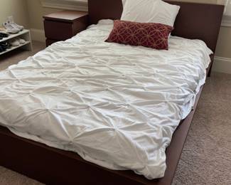 Full size platform bed and night stand 