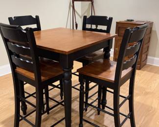 High top table and chairs