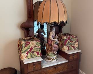 Beautiful marble top vanity dresser
