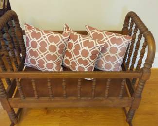 Antique baby crib 