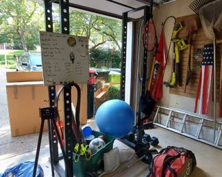 Squat Rack, weights, bars  etc