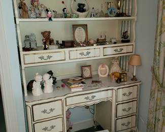 Off white Dixie french provincial twin with canopy bedroom set