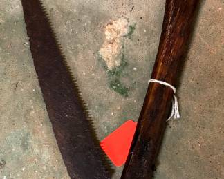 Antique folding tree branch saw