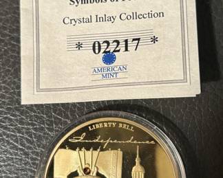 American Mint symbols of freedom coin with crystal inlay
Liberty Bell