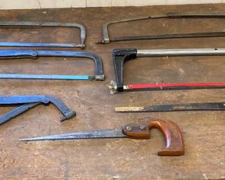 Many vintage hack saws