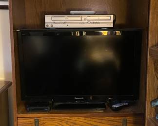 Book case with storage, television, vcr/vhs combo 