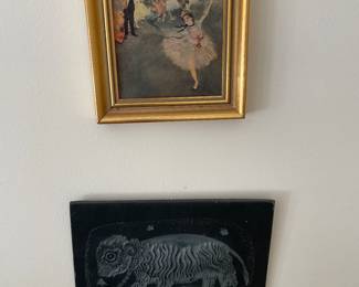 Ballerina 2x Matted Gold Ornate Framed Art Print Degas