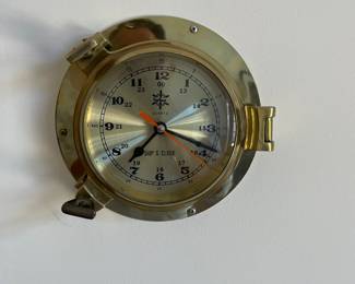 Vintage brass ship clock.