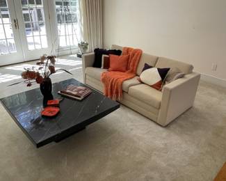 1970s Vintage Marble Coffee Table Styled After Willy Rizzo