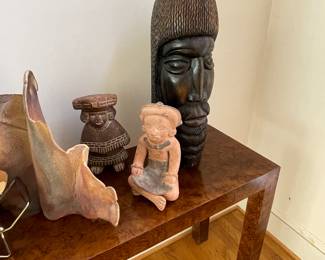 Vintage Mexican Terra Cotta Clay Statue 